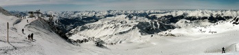 Panorama Roche de Mio z ledovce Glacier de la Chiaupe.